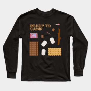 Ready to Camp (Smores) - square Long Sleeve T-Shirt